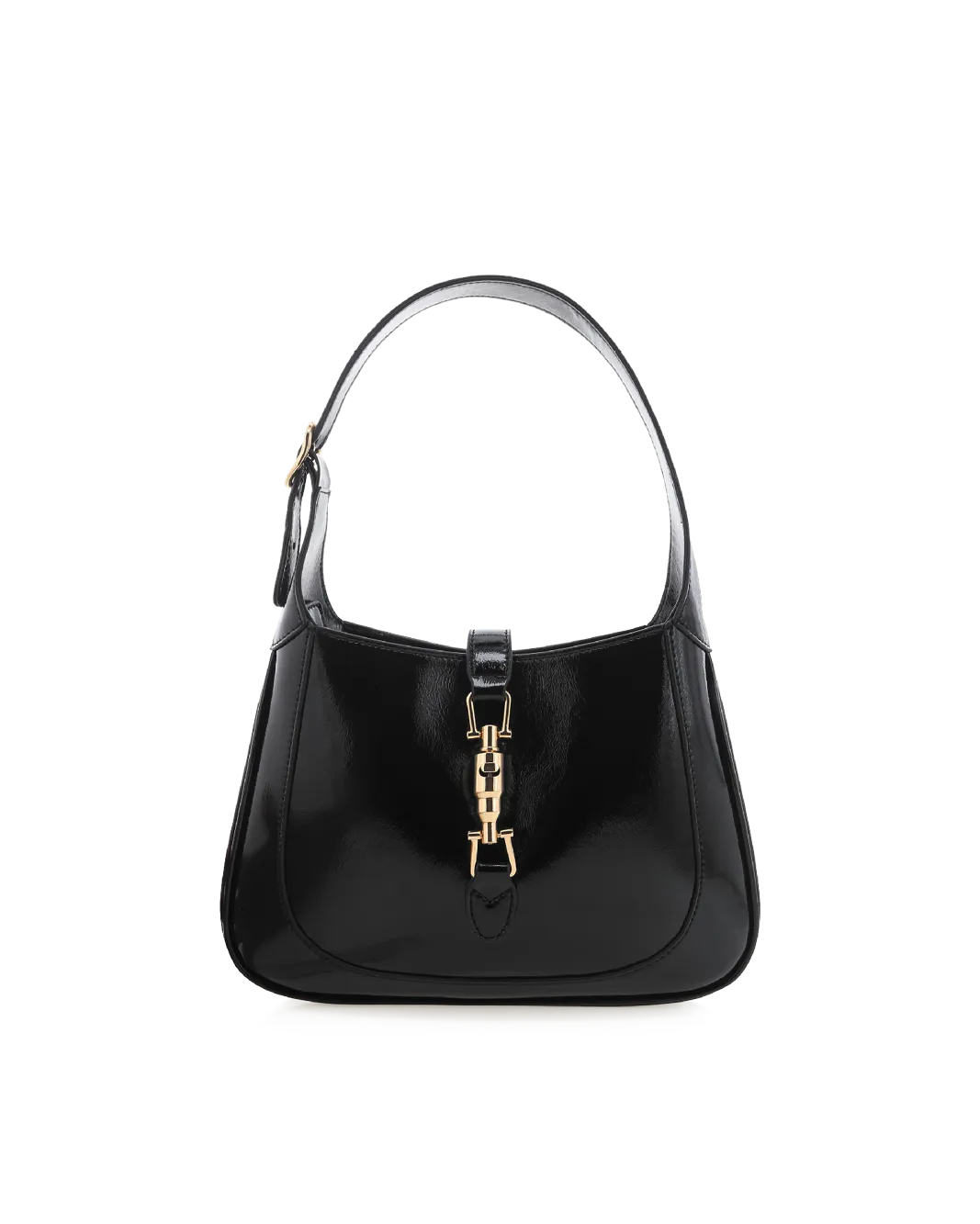ALIX SHOULDER BAG - BLACK CRINKLE PATENT