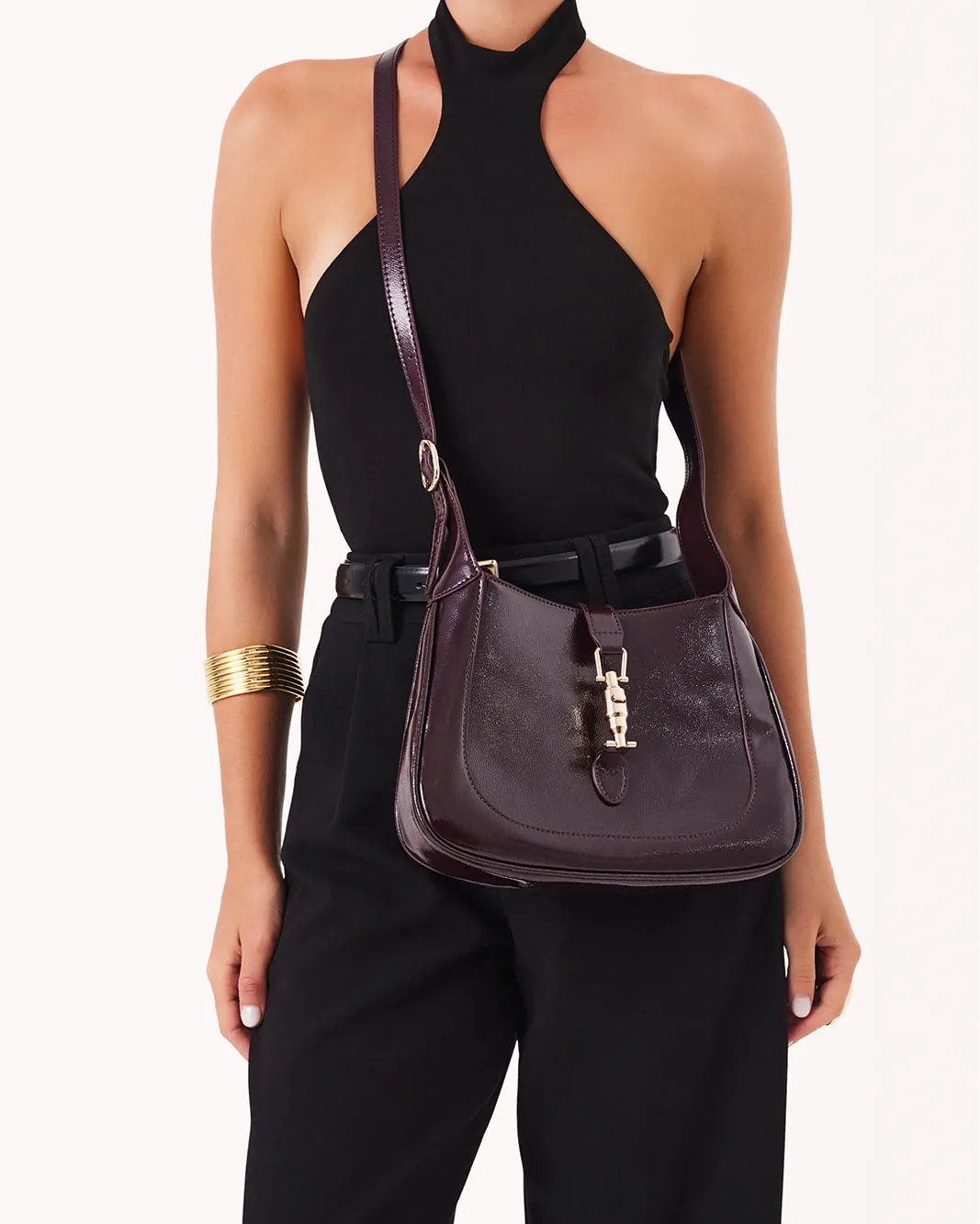 ALIX SHOULDER BAG - MULBERRY CRINKLE PATENT