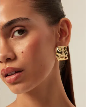 AMBER EARRINGS - GOLD
