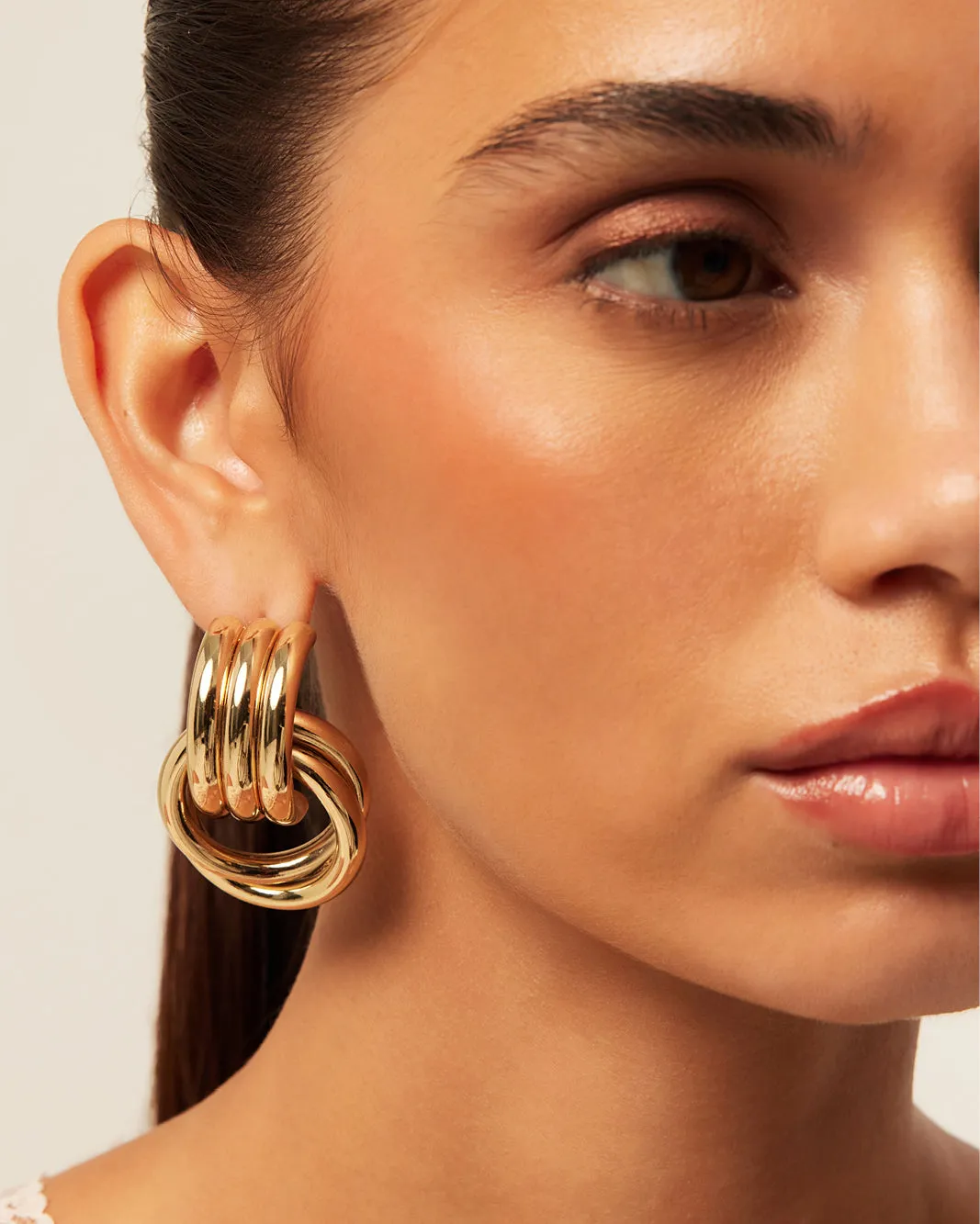 ANTHE LARGE EARRINGS - GOLD