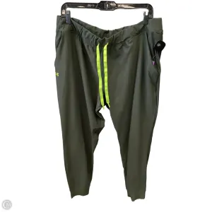 Athletic Pants By Under Armour In Green, Size: Xl