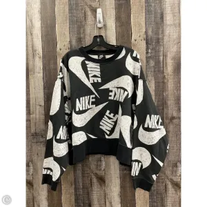 Athletic Sweatshirt Crewneck By Nike In Black & White, Size: 2x