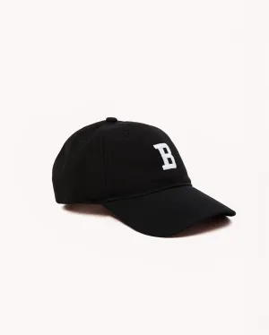 B BASEBALL CAP - BLACK