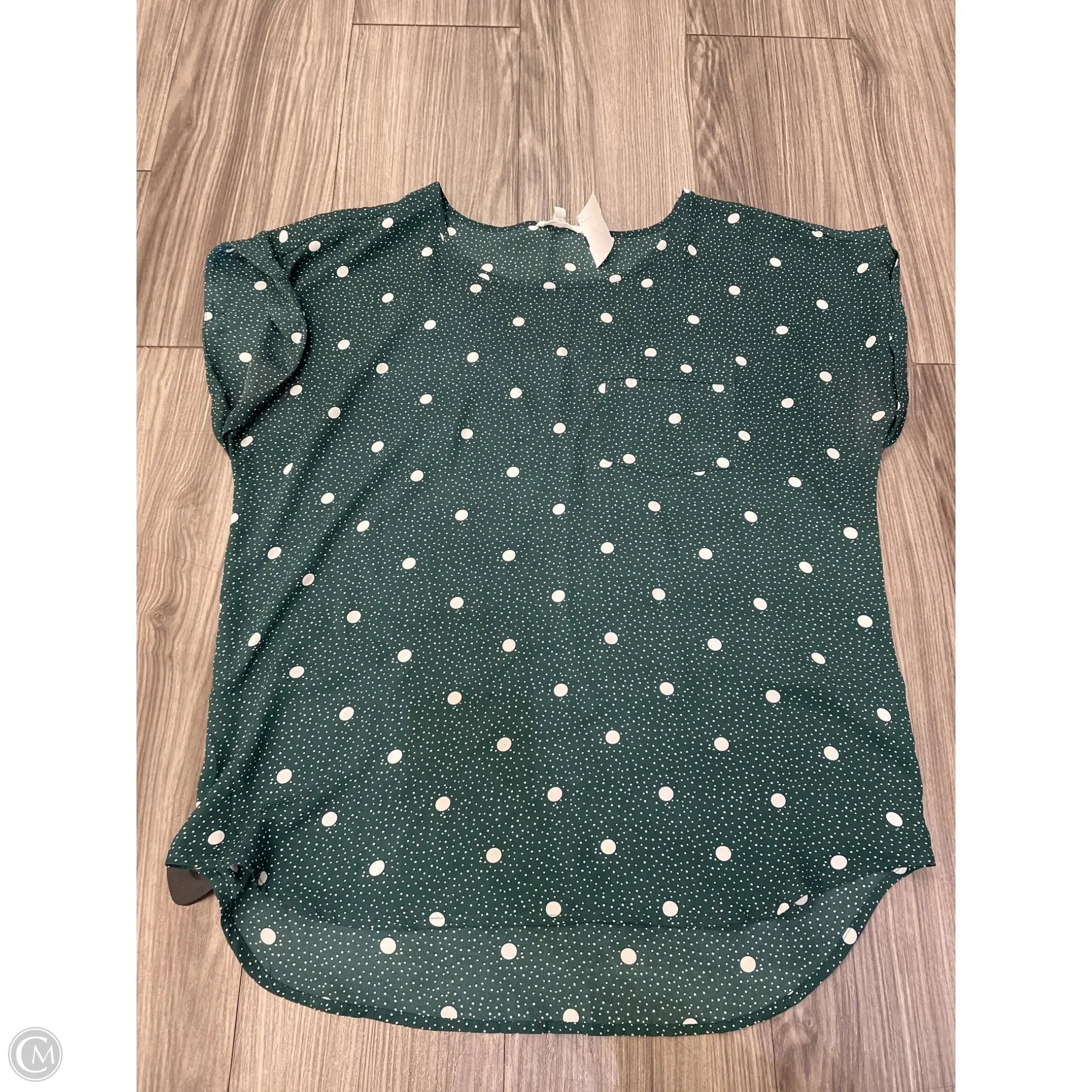 Blouse Short Sleeve By Maurices In Green, Size: M