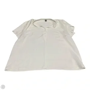 Blouse Short Sleeve By Shein In White, Size: 2x