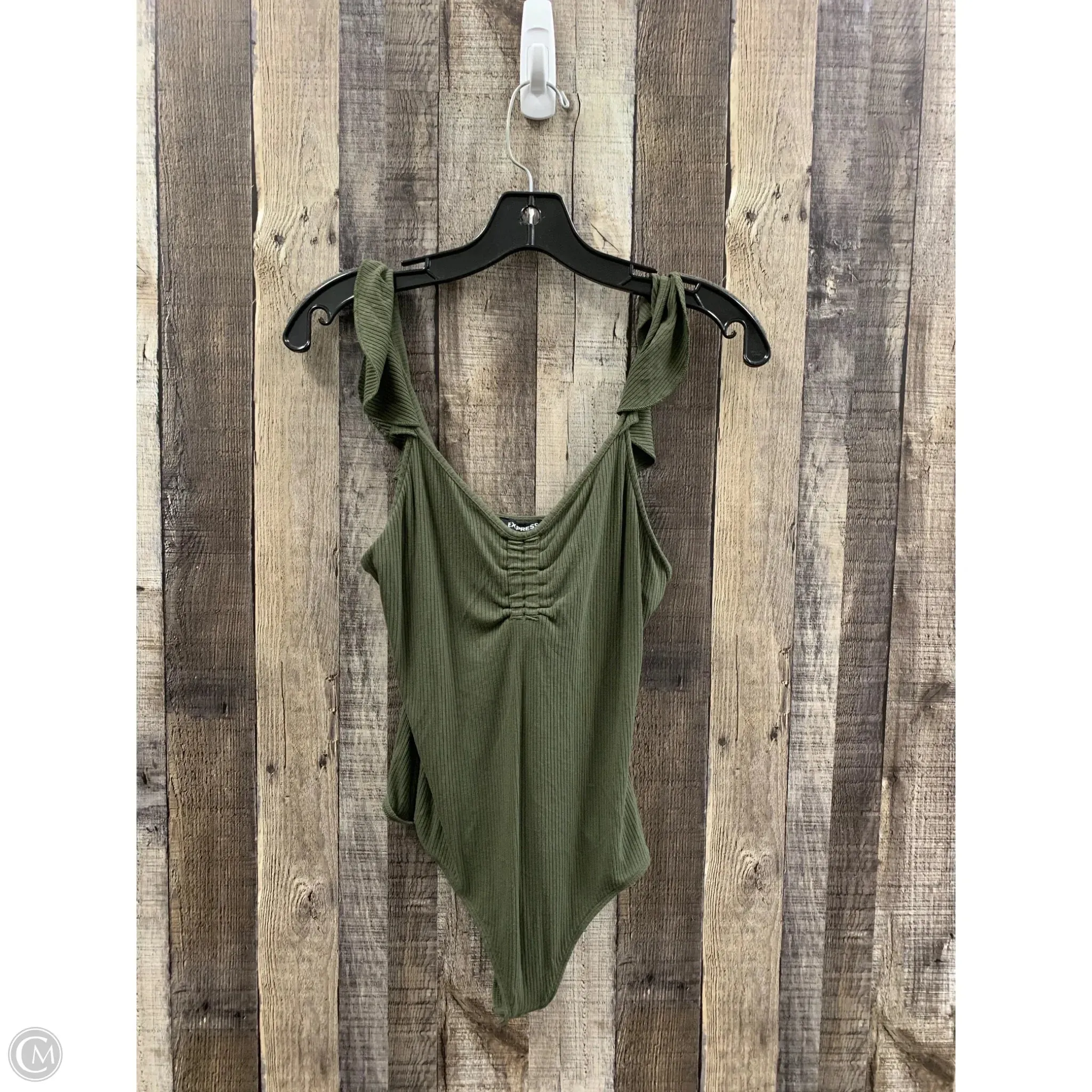Bodysuit By Express In Green, Size: M