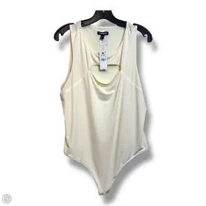 Bodysuit By Express In Ivory, Size: Xl