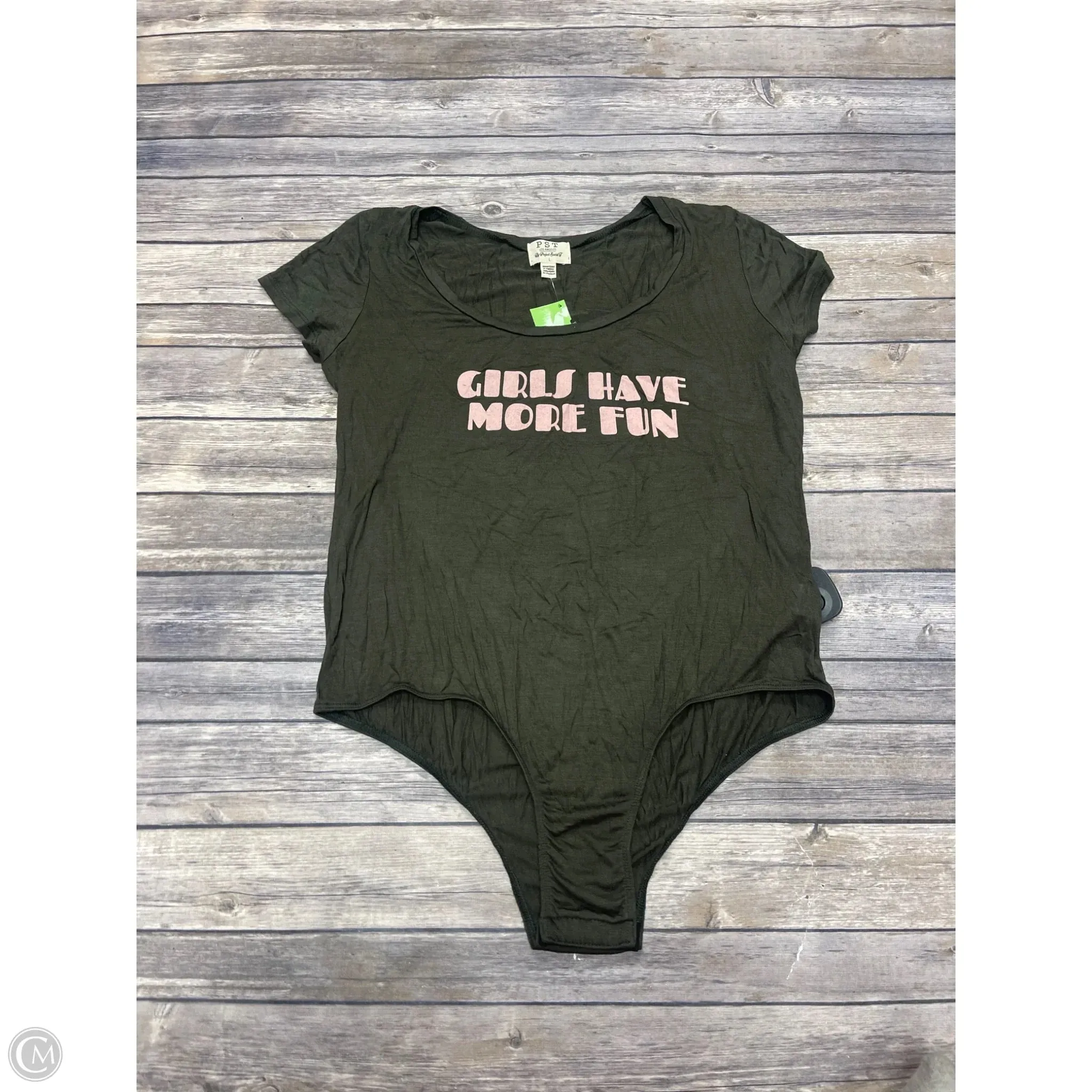 Bodysuit By Project Social Tee In Green, Size: L