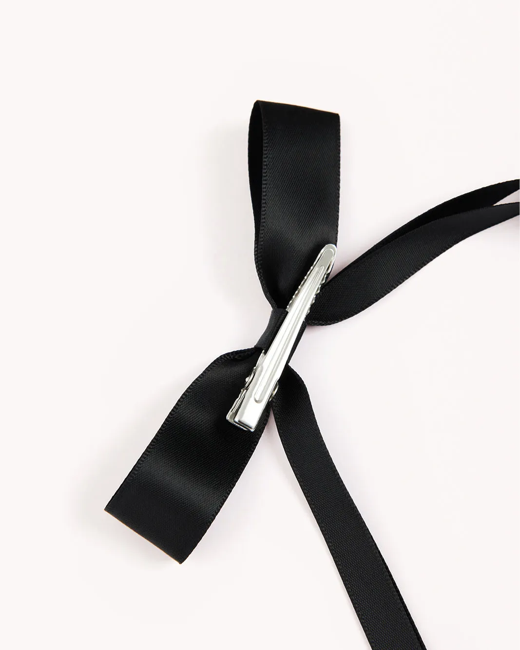 BOW HAIR CLIP 2 PACK - BLACK