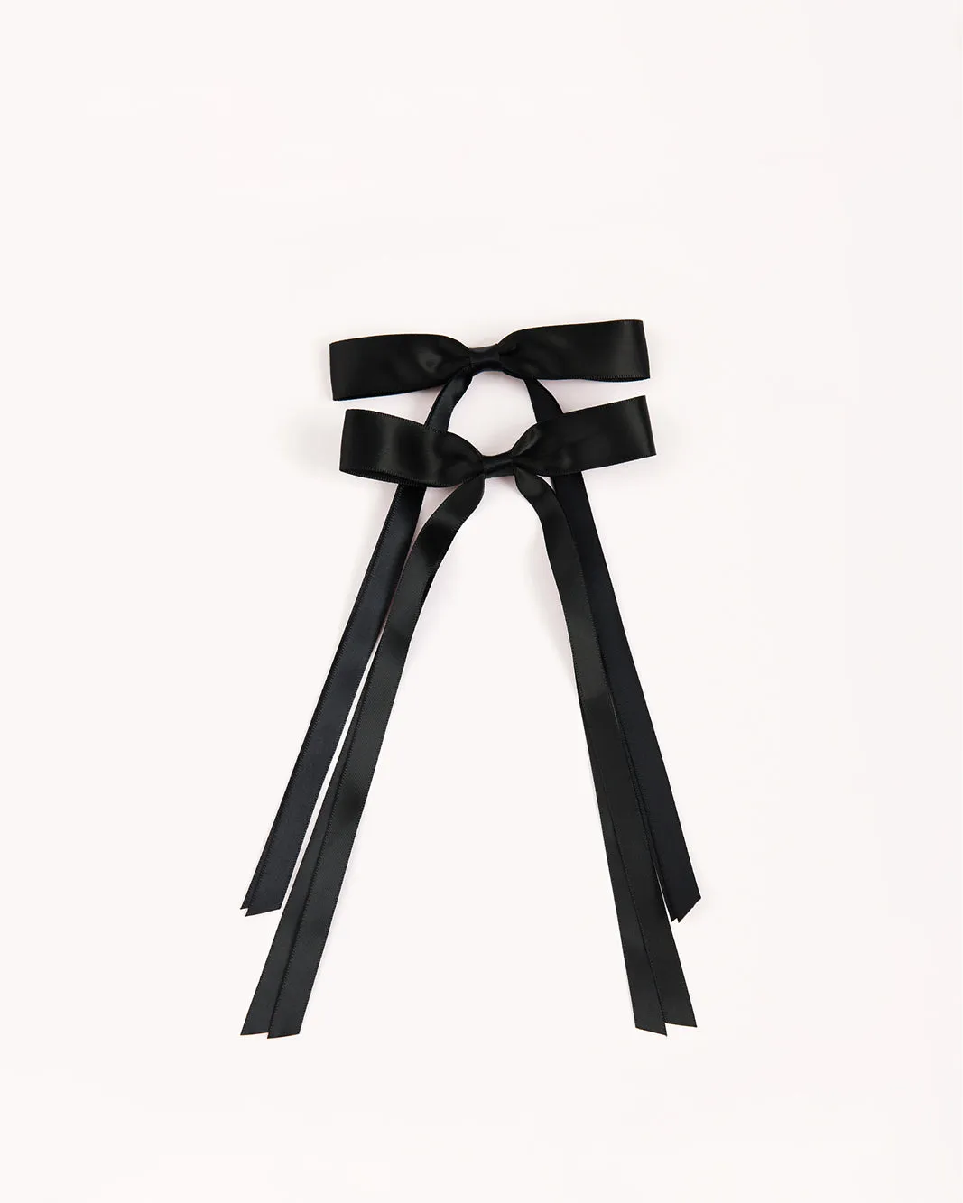 BOW HAIR CLIP 2 PACK - BLACK