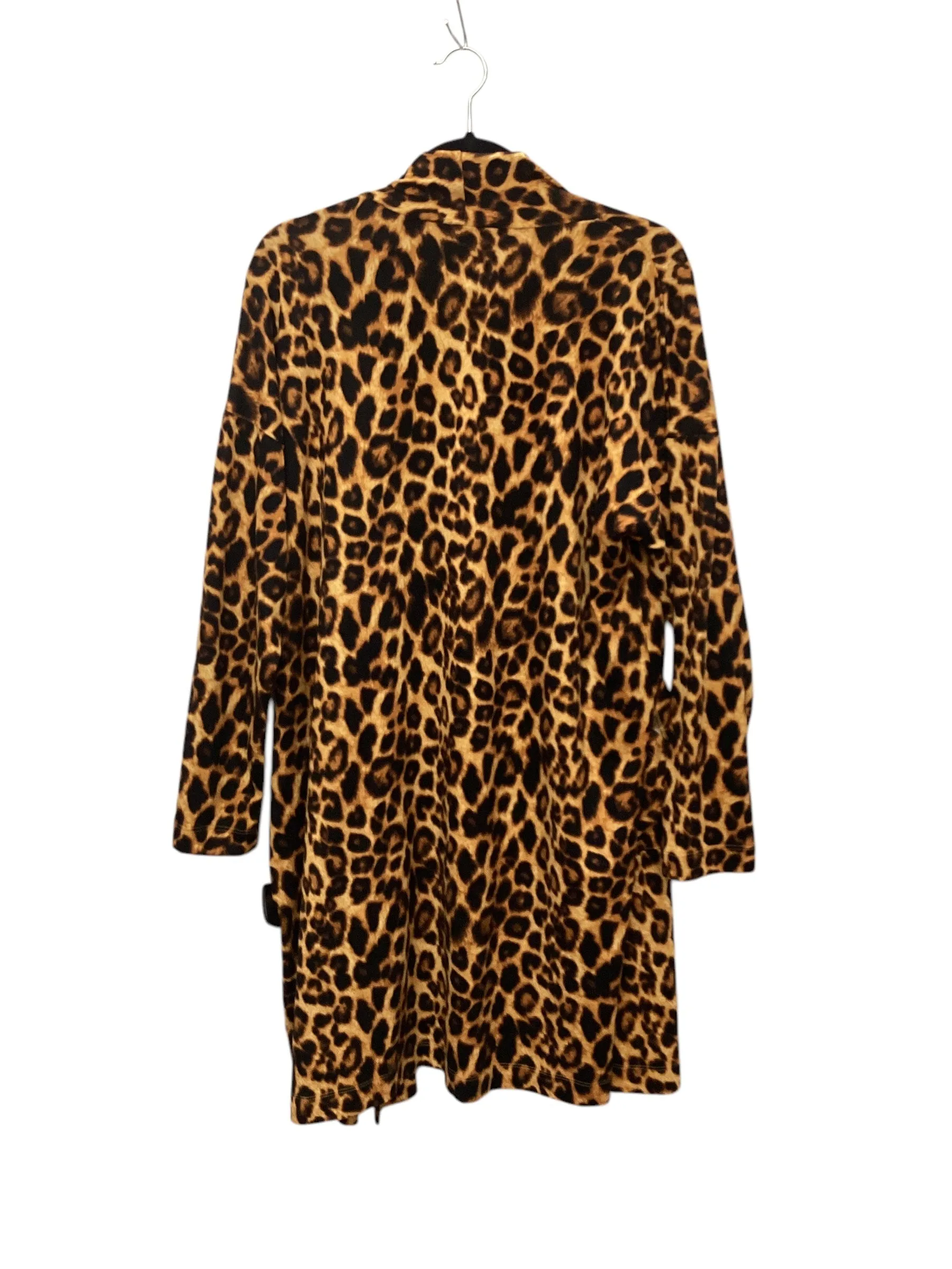 Cardigan By Brittany Black In Animal Print, Size: 1x