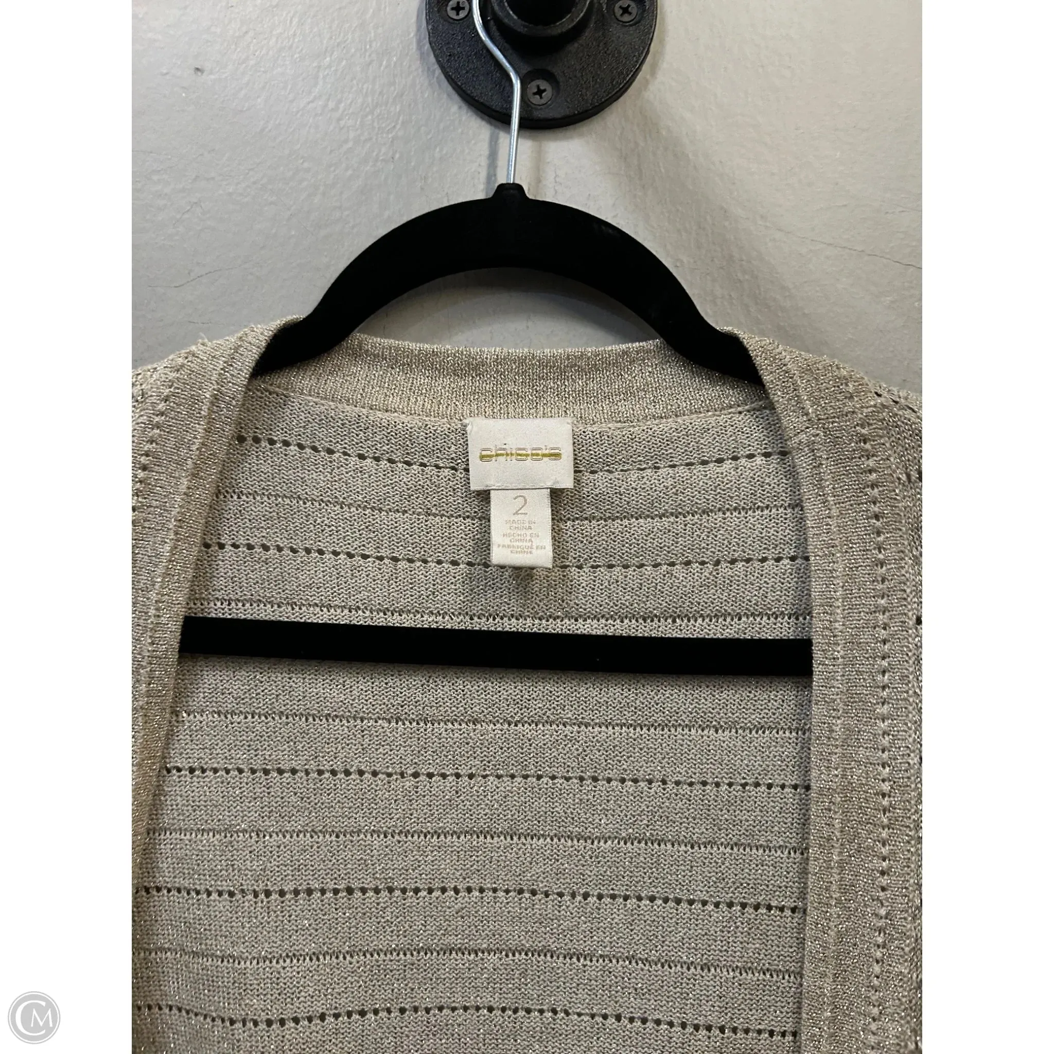 Cardigan By Chicos In Gold, Size: L