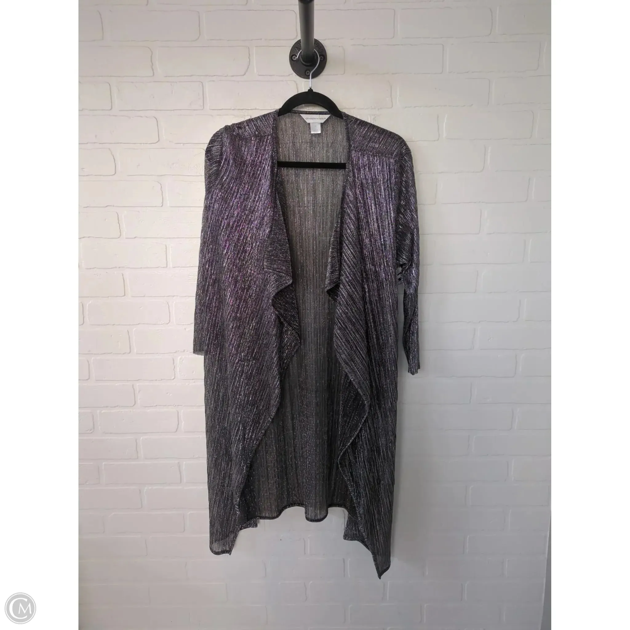 Cardigan By Christopher And Banks In Silver, Size: Xl