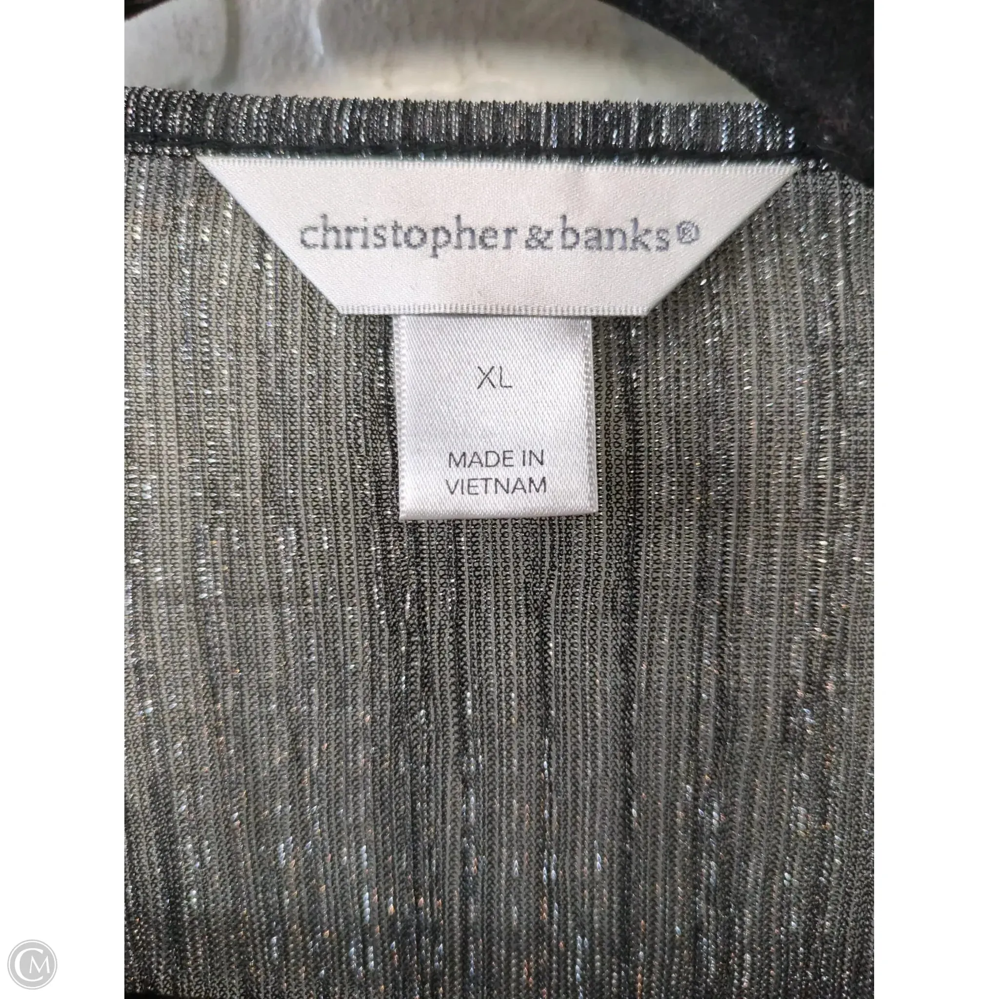 Cardigan By Christopher And Banks In Silver, Size: Xl