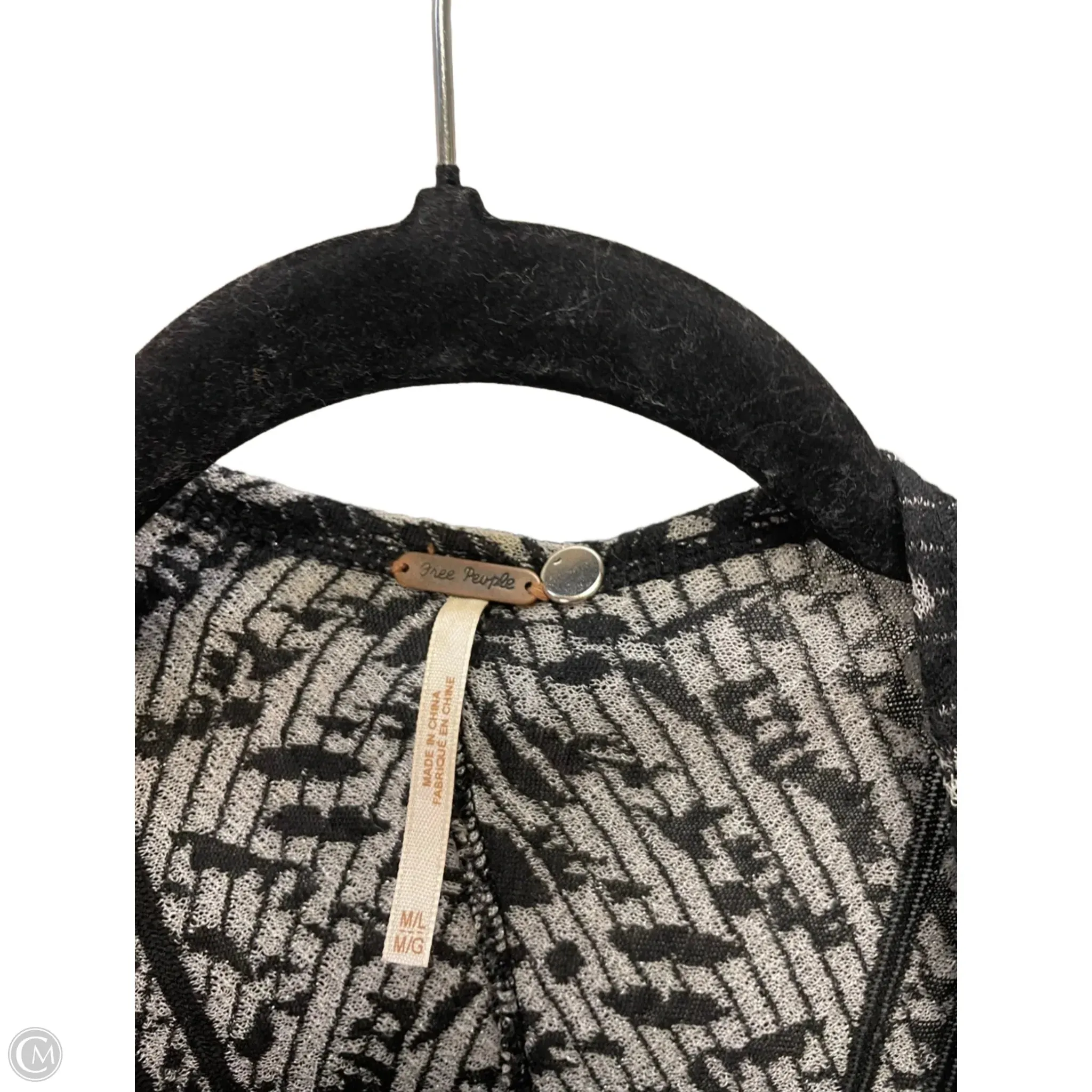 Cardigan By Free People In Black & White, Size: M