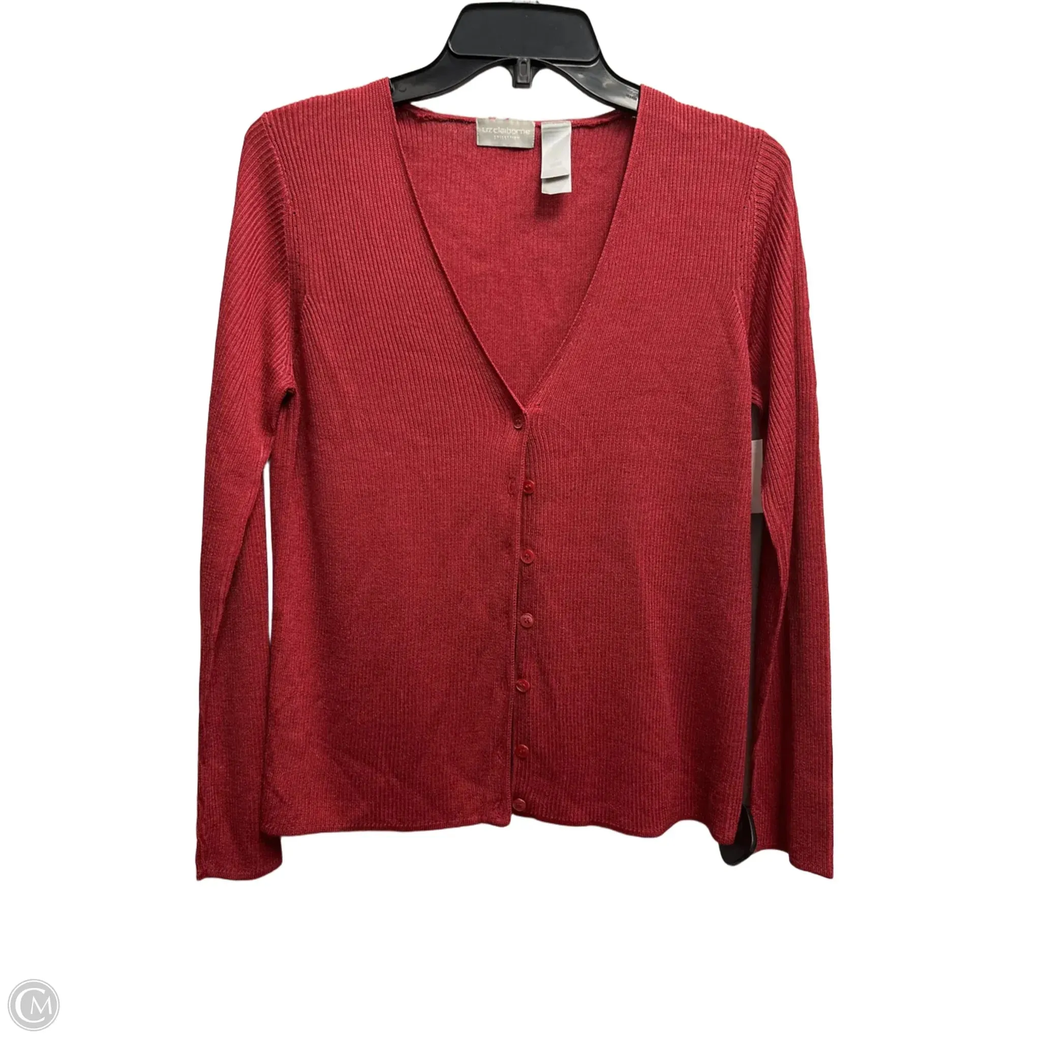 Cardigan By Liz Claiborne In Red, Size: S