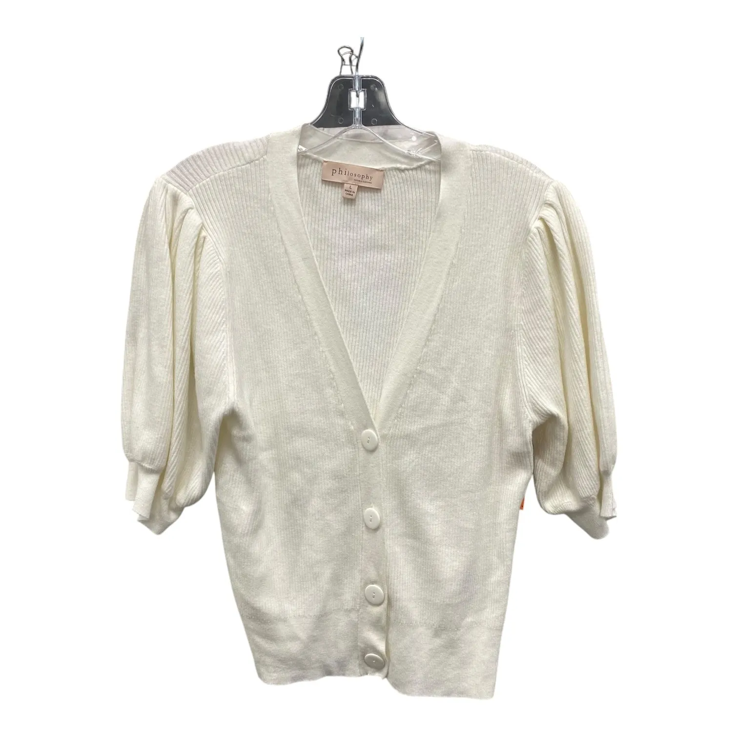 Cardigan By Philosophy In Ivory, Size:L