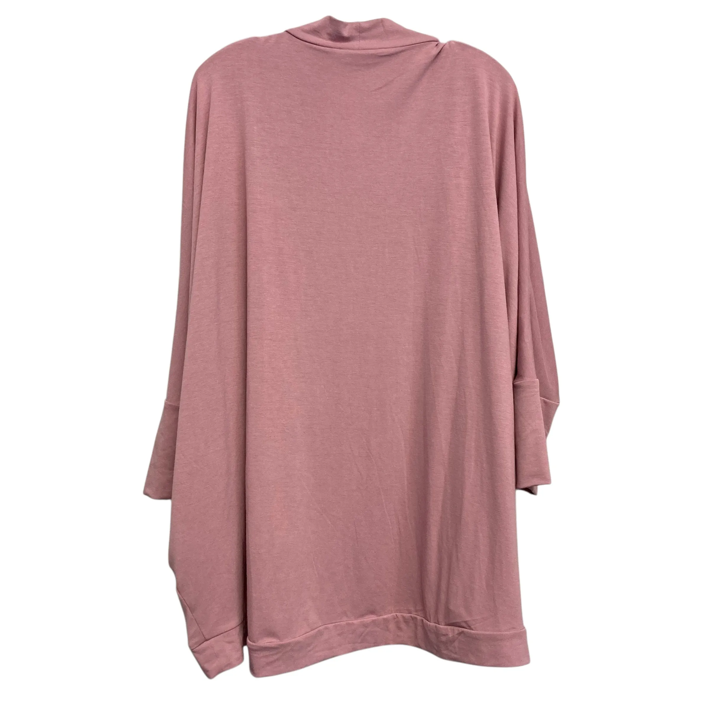 Cardigan By Zenana Outfitters In Pink, Size:2X