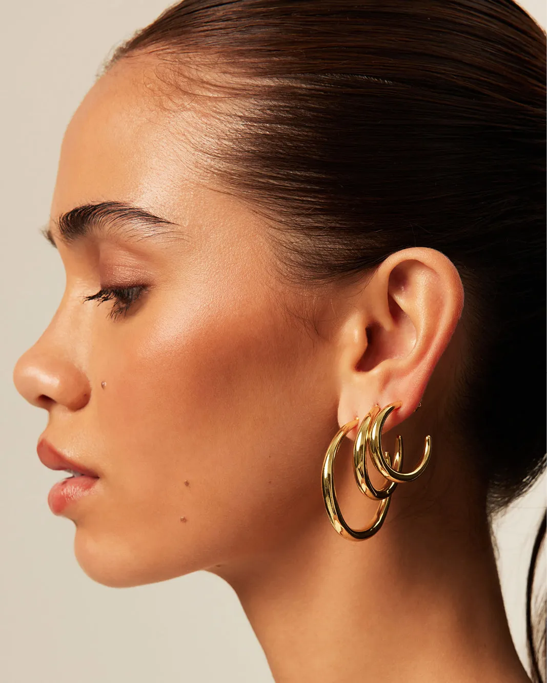 CARISSA EARRINGS 3 PACK - GOLD PLATED 18K