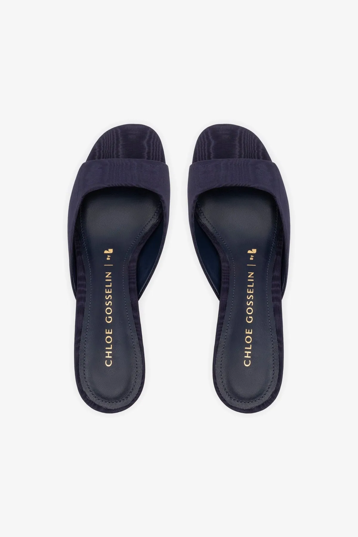 Chloe Gosselin by Larroud Anah Mule In Navy Fabric