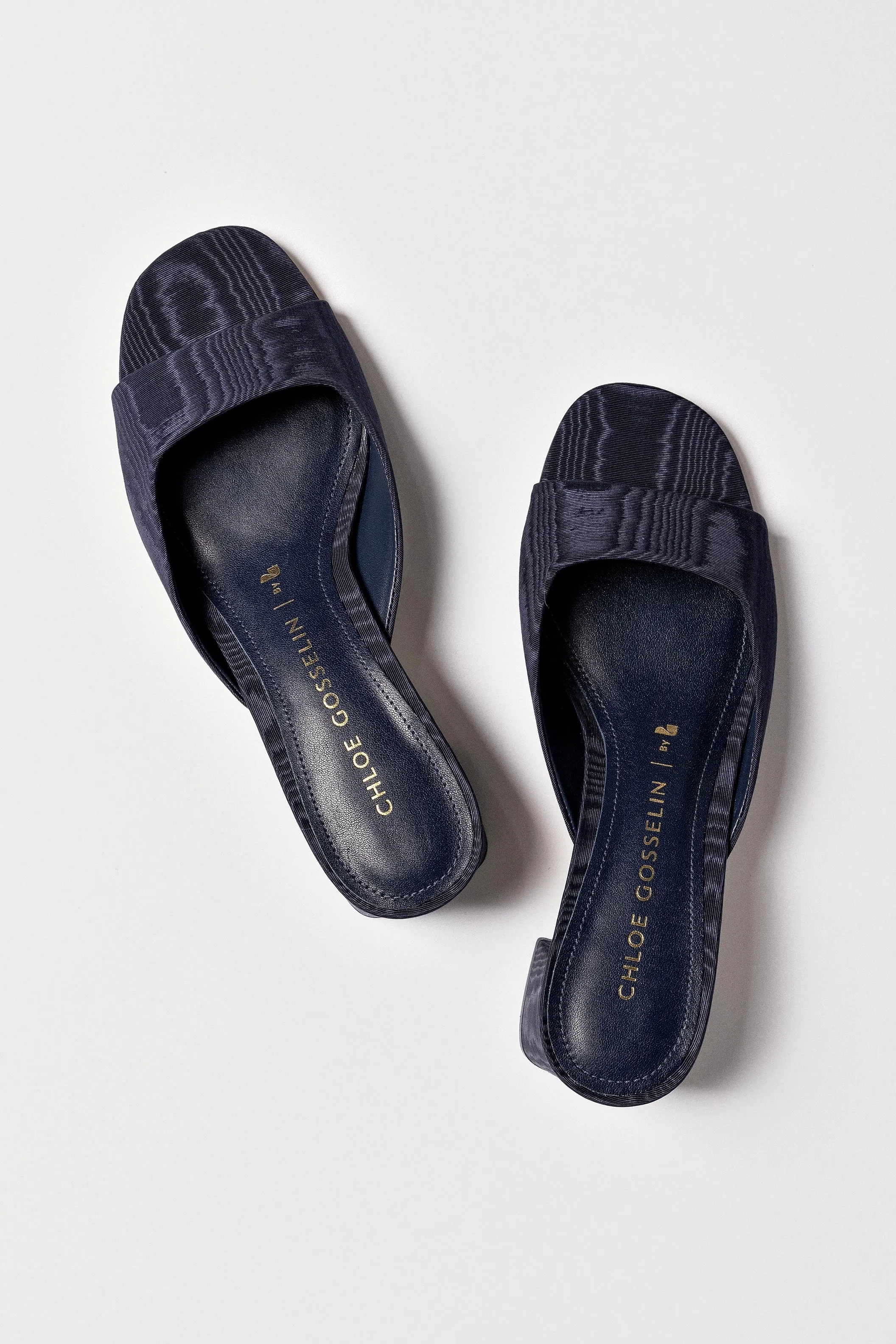 Chloe Gosselin by Larroud Anah Mule In Navy Fabric