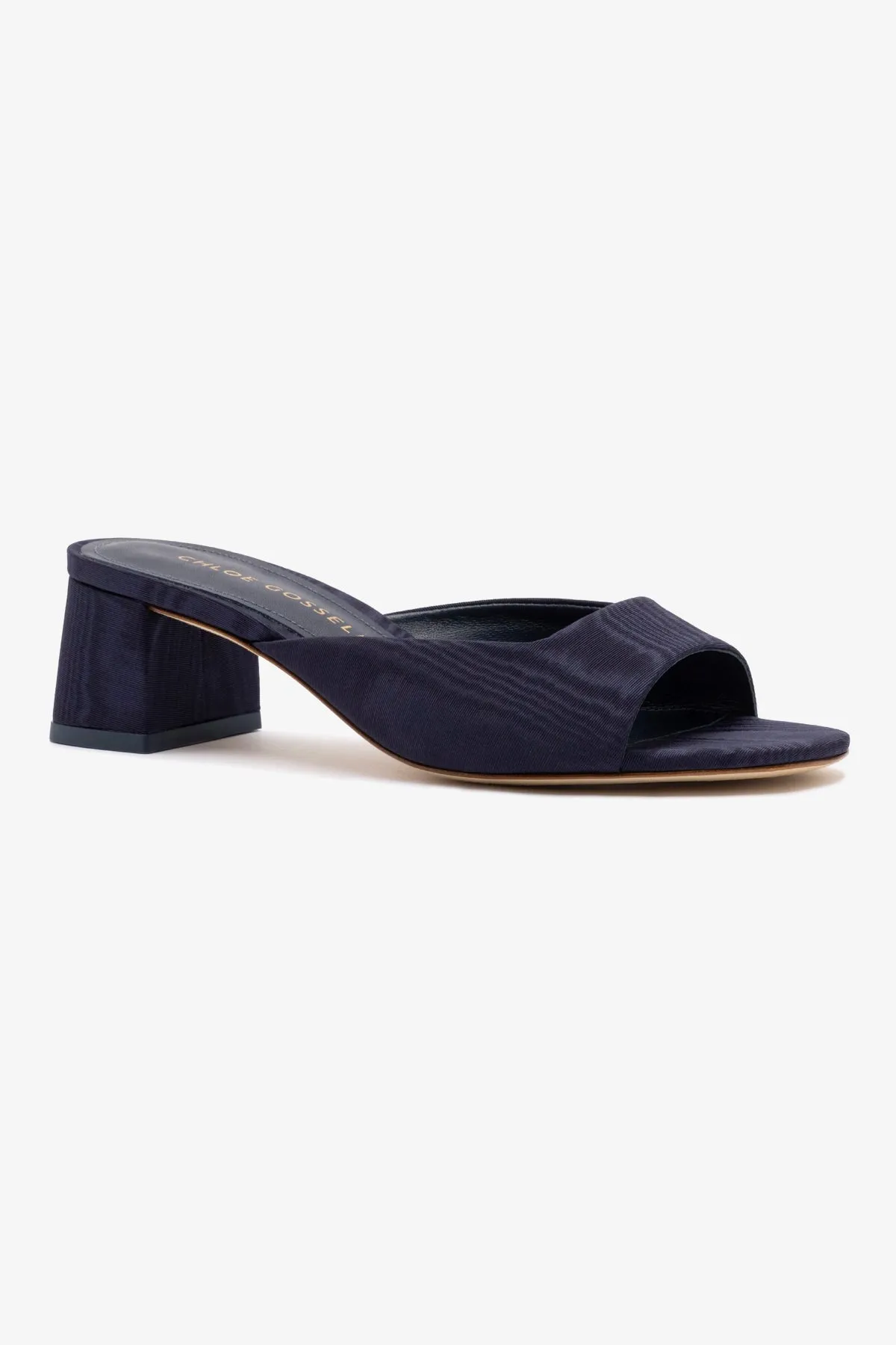 Chloe Gosselin by Larroud Anah Mule In Navy Fabric