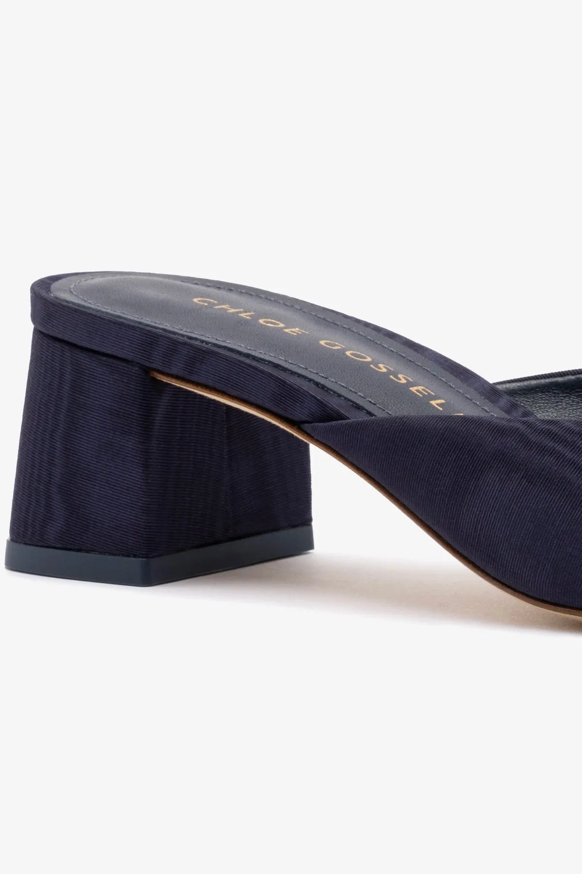 Chloe Gosselin by Larroud Anah Mule In Navy Fabric