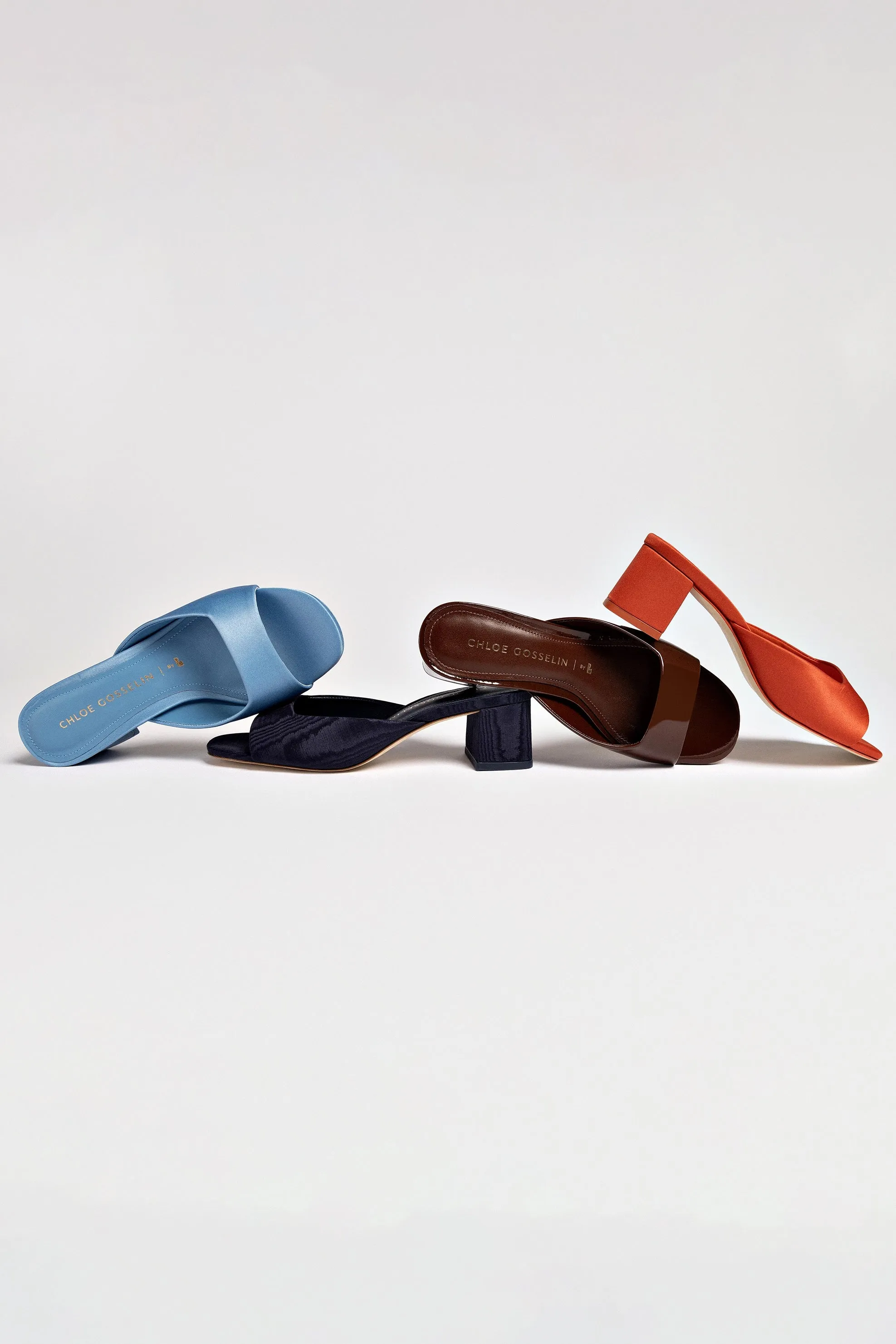 Chloe Gosselin by Larroud Anah Mule In Navy Fabric