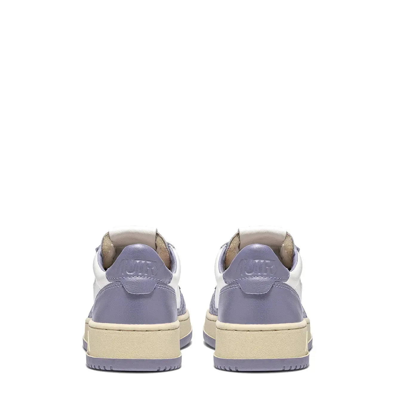 Clearance Price Autry Womens Medalist Low Trainers White / Lavender  Going Fast!