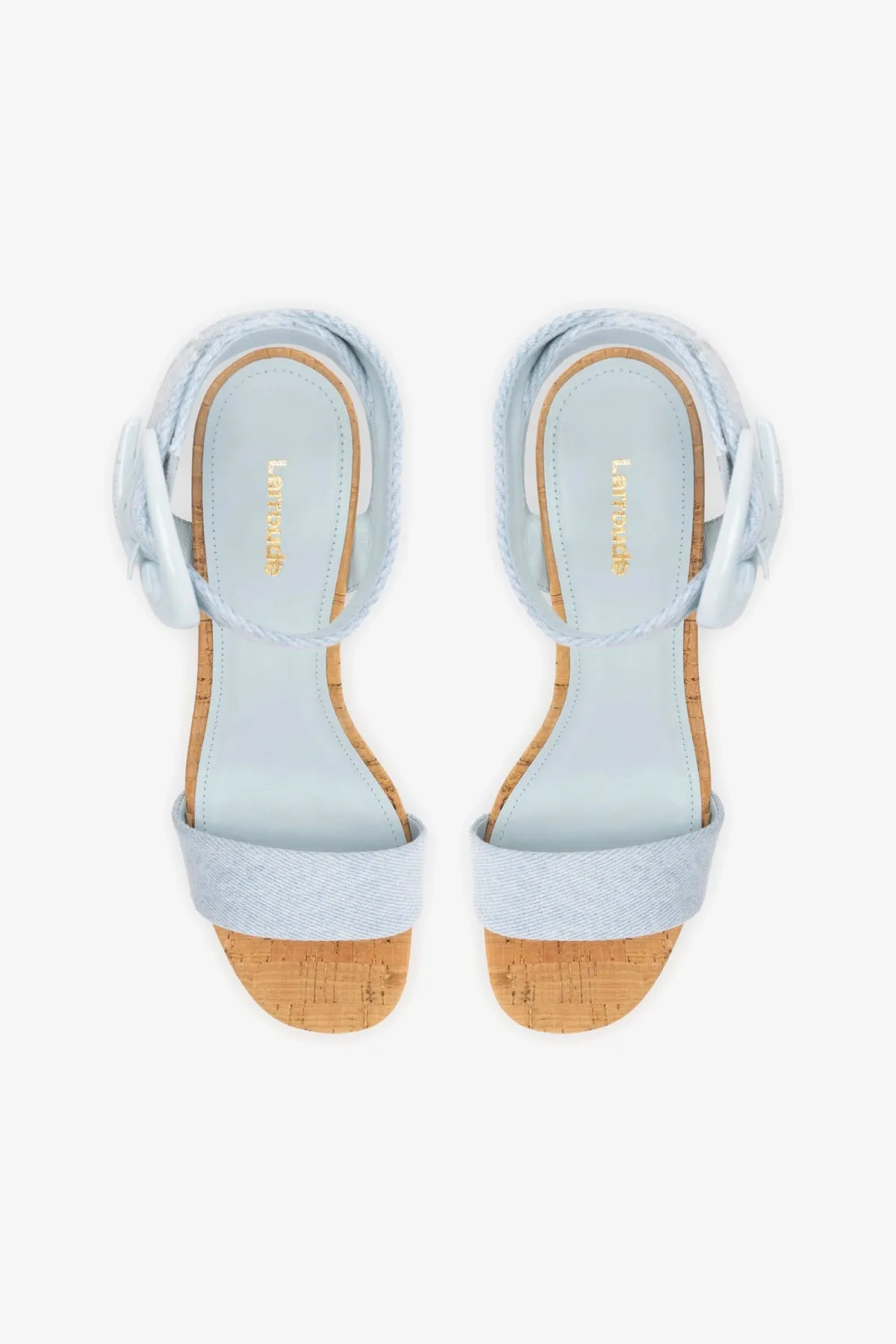Dolly Verona Low Sandal In Maya Denim and Natural Cork