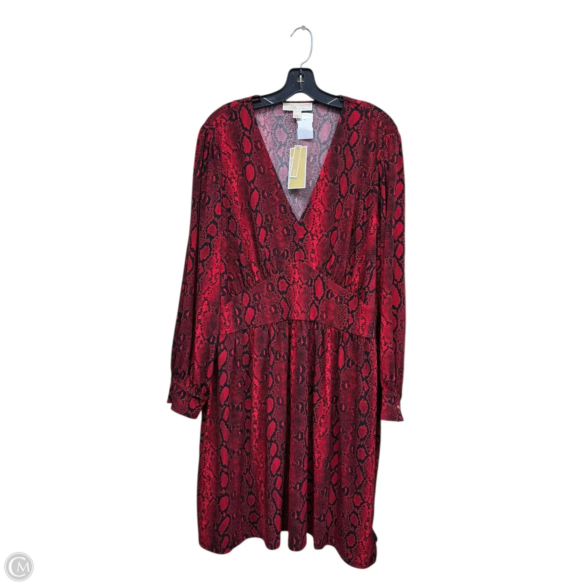 Dress Casual Short By Michael By Michael Kors In Black & Red, Size: 3x