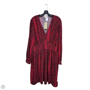 Dress Casual Short By Michael By Michael Kors In Black & Red, Size: 3x