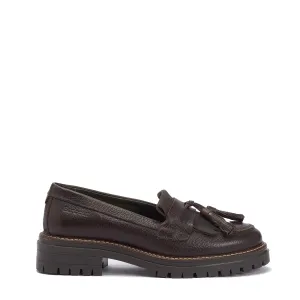 Flash Sale Barbour Womens Dolores Tassel Trim Loafer Dark Brown  Going Fast!