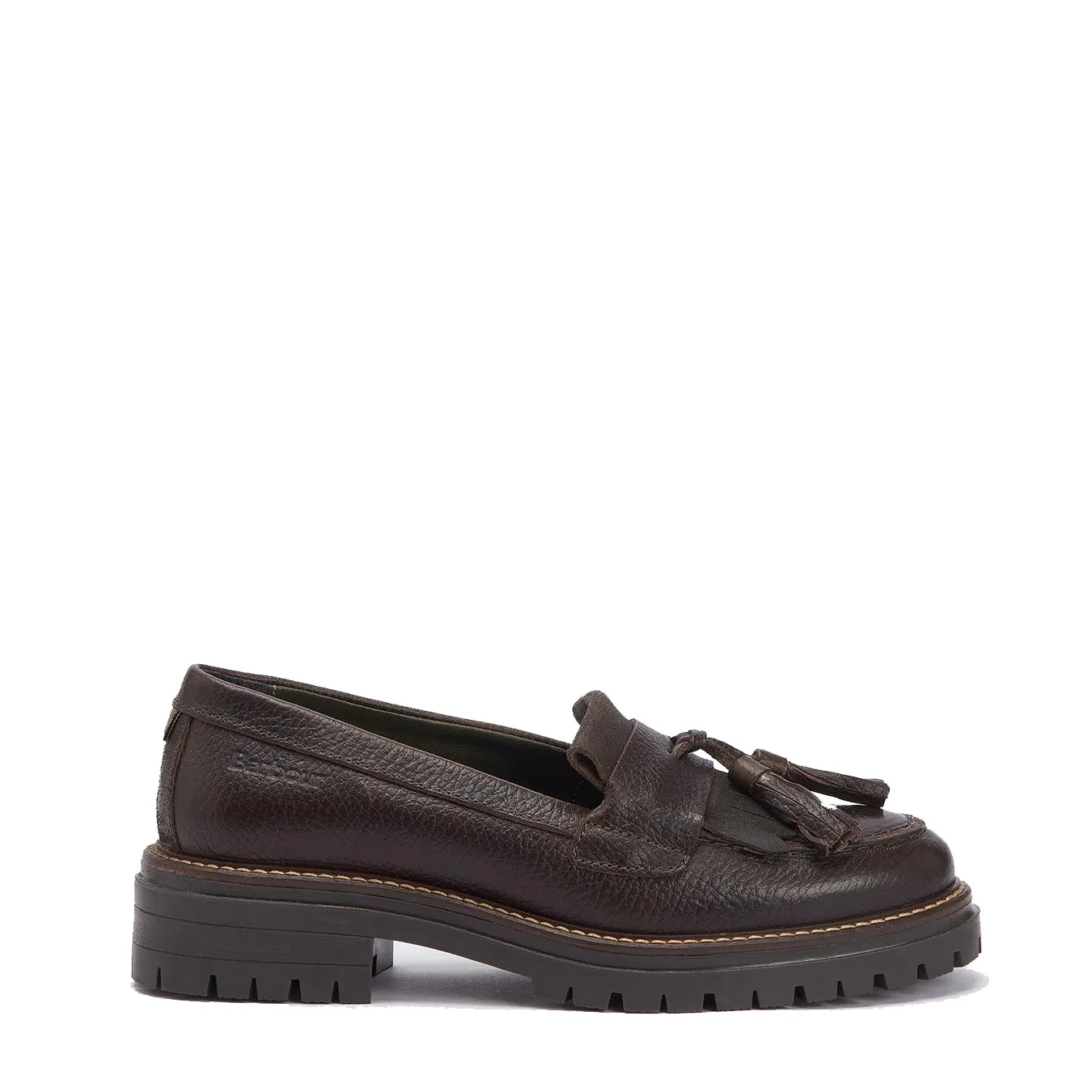 Flash Sale Barbour Womens Dolores Tassel Trim Loafer Dark Brown  Going Fast!