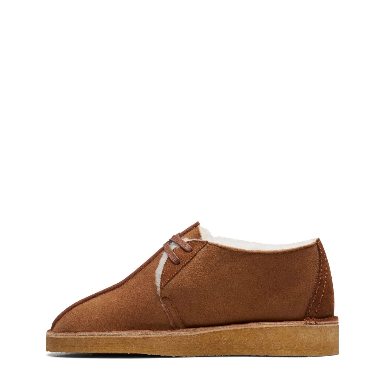 Flash Sale! Clarks Originals Womens Desert Trek Warmlined Shoes Tan  Ends Soon!