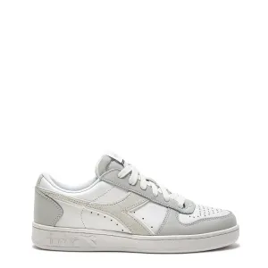 Flash Sale Diadora Womens Magic Basket Low Leather Trainer Dawn Blue / White  Limited Release!