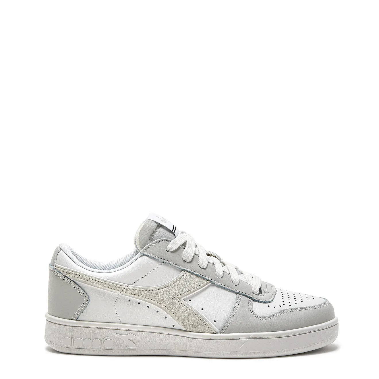 Flash Sale Diadora Womens Magic Basket Low Leather Trainer Dawn Blue / White  Limited Release!