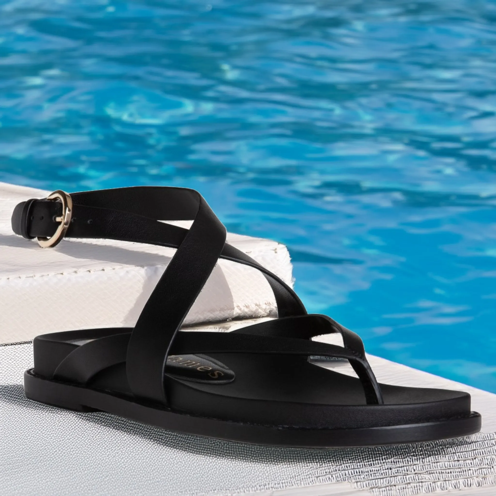 Flash Sale Elise Flat Leather Sandal  Ends Soon!