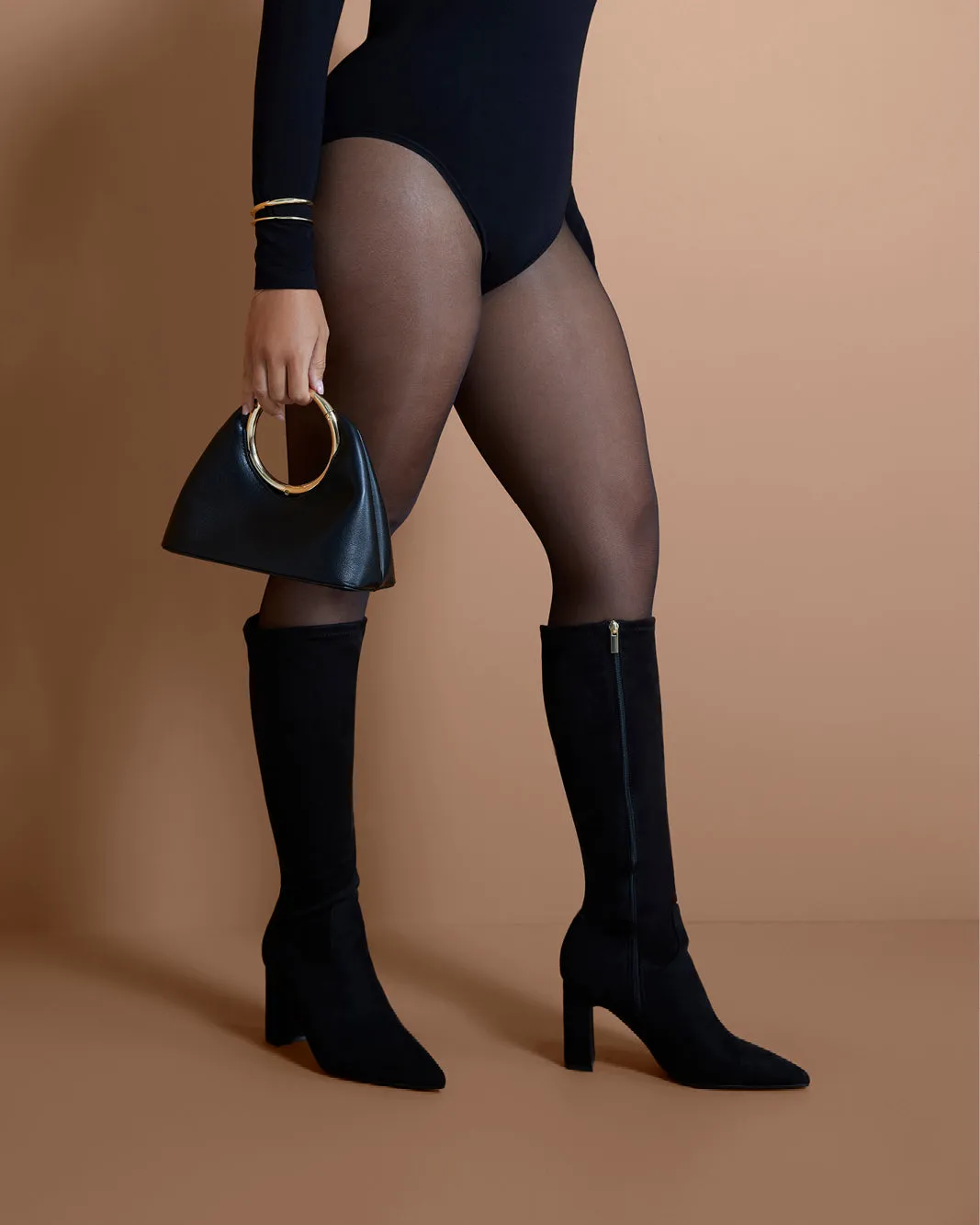 FREDDY CURVE - BLACK SUEDE