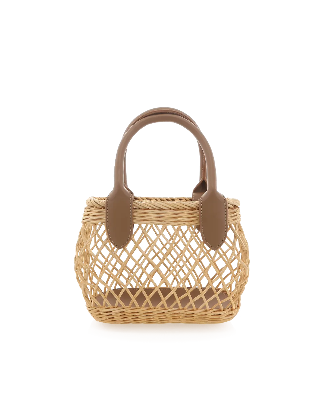 HOLIDAY HANDLE BAG - NATURAL RATTAN-TAN