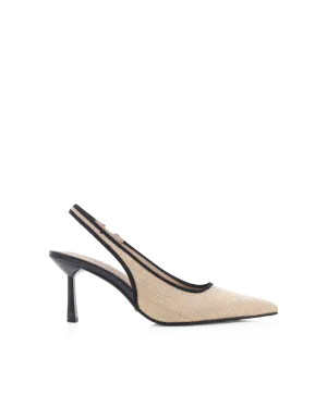 IVIE - NATURAL RAFFIA-BLACK