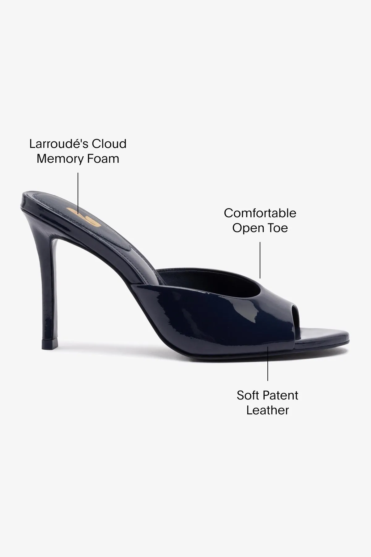 Jasmine Hi Mule In Navy Leather