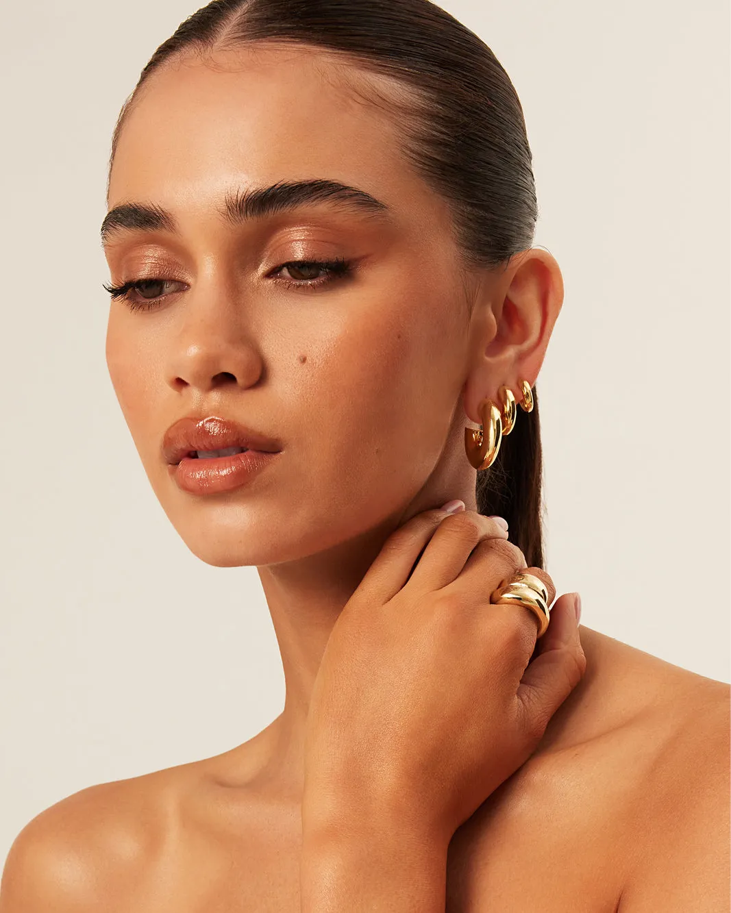 JULIETTE EARRINGS 3 PACK - GOLD PLATED 18K