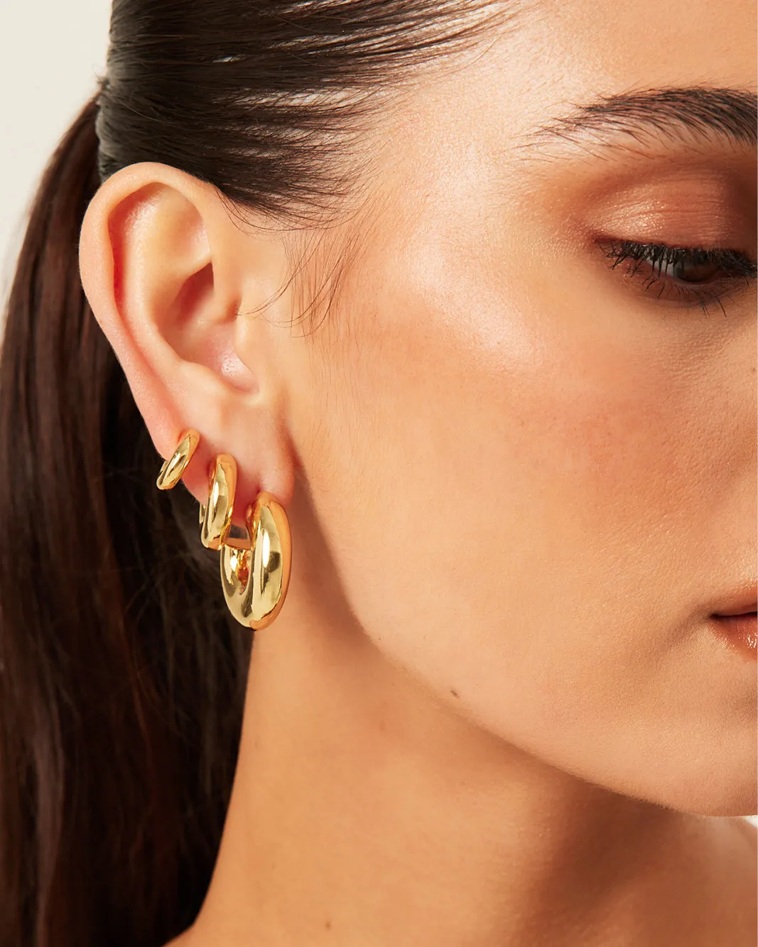 JULIETTE EARRINGS 3 PACK - GOLD PLATED 18K