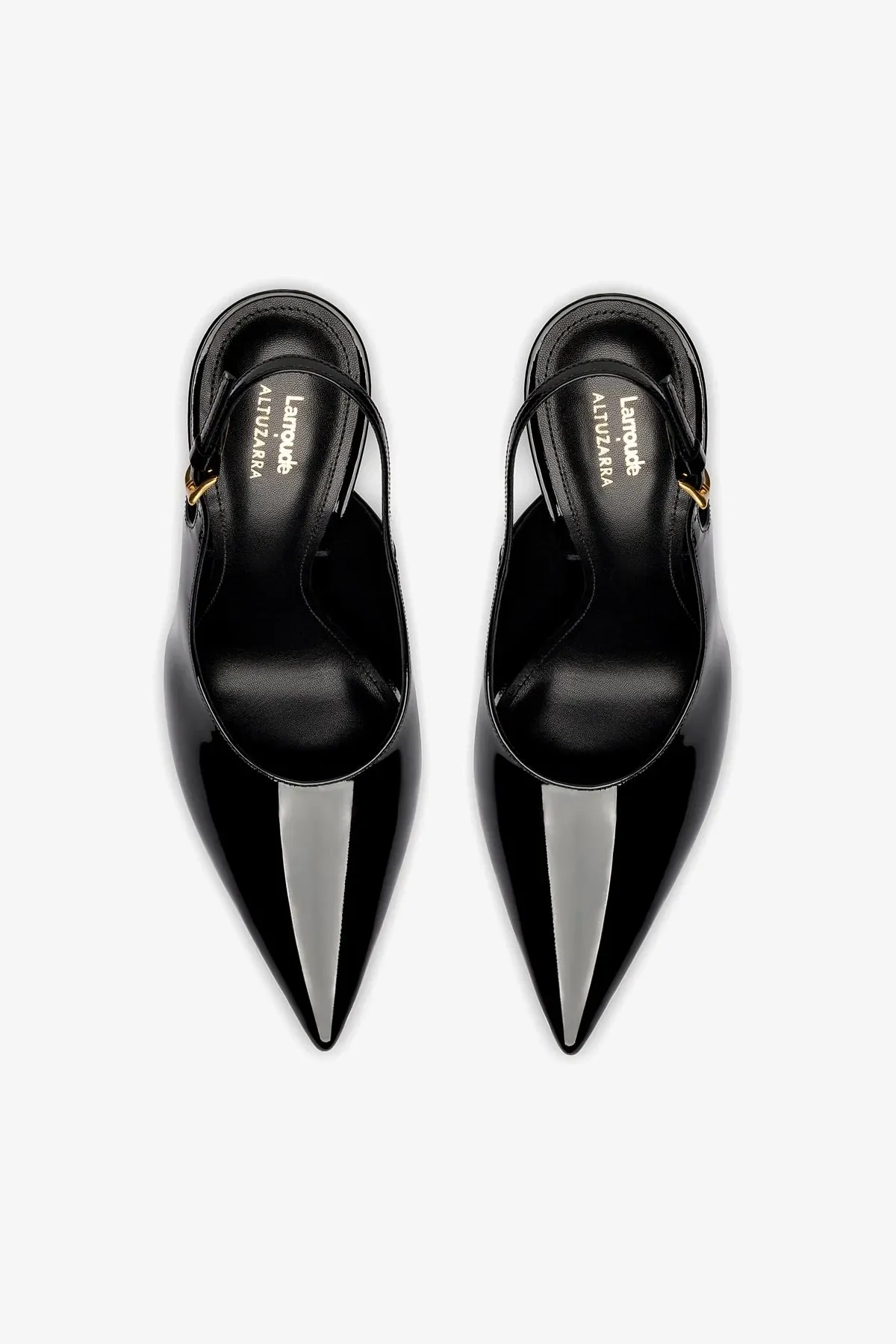 Larroud x Altuzarra Pump In Black Patent Leather