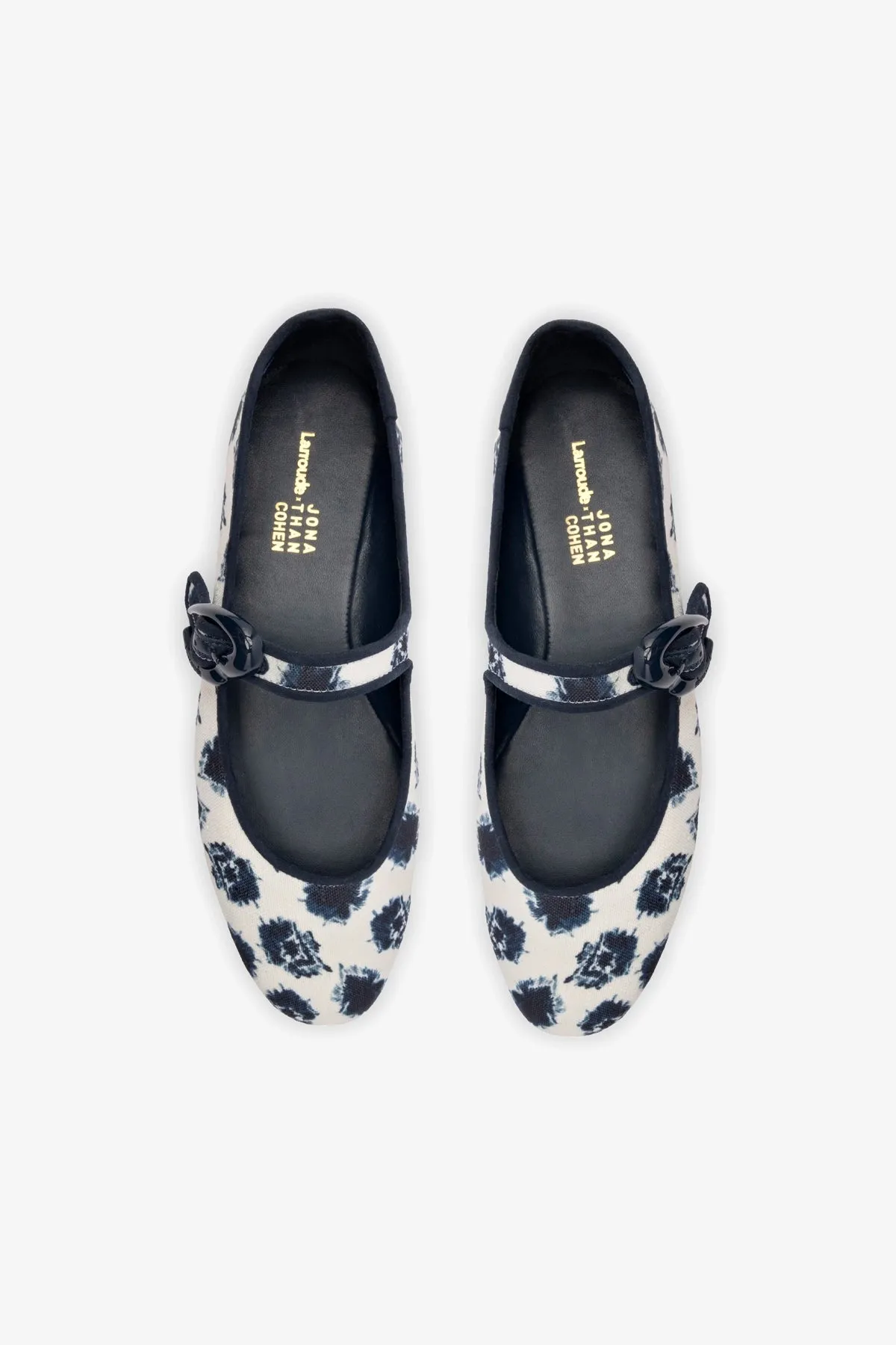 Larroud x Jonathan Cohen Verona Ballet Flat In Tiedye Ocean Linen