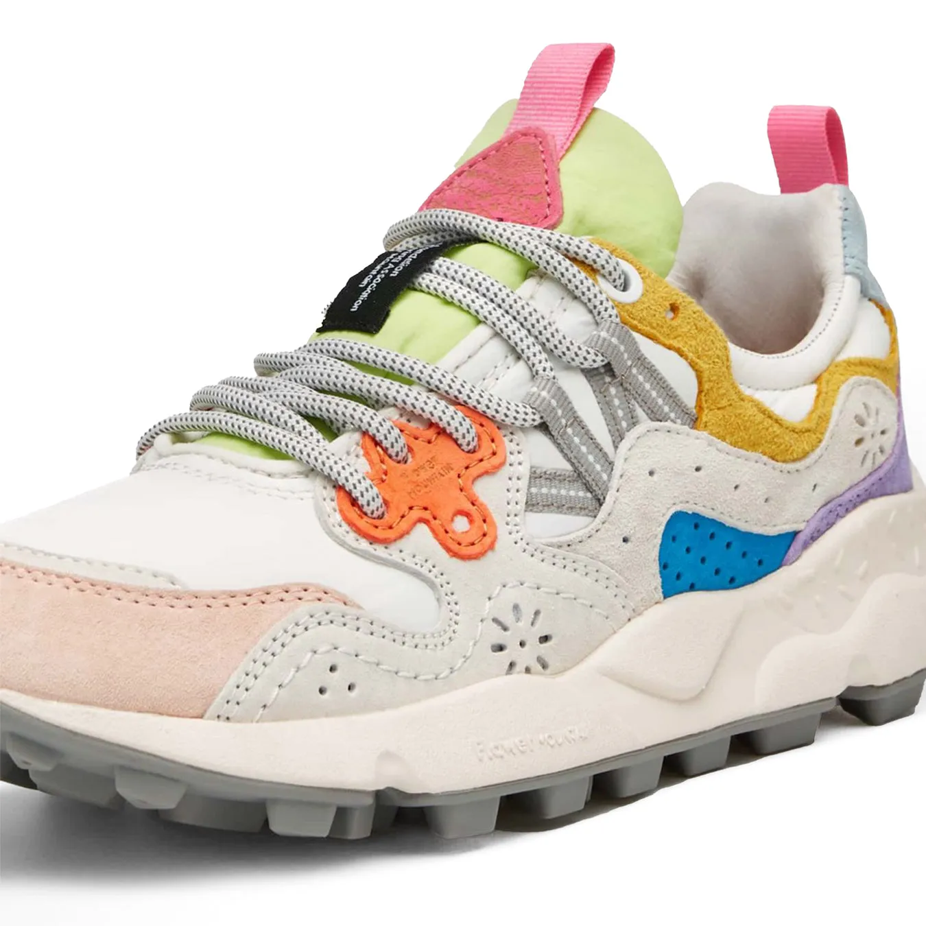 Limited Edition Flower Mountain Womens Yamano 3 Trainer White / Pink  Stylish & Comfortable