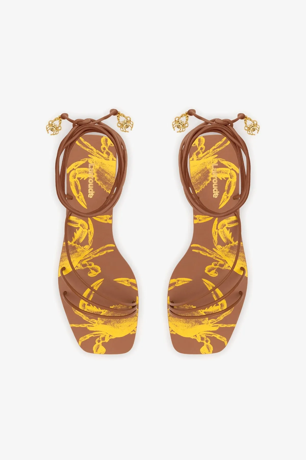Nadia Flat Sandal In Caramel Leather