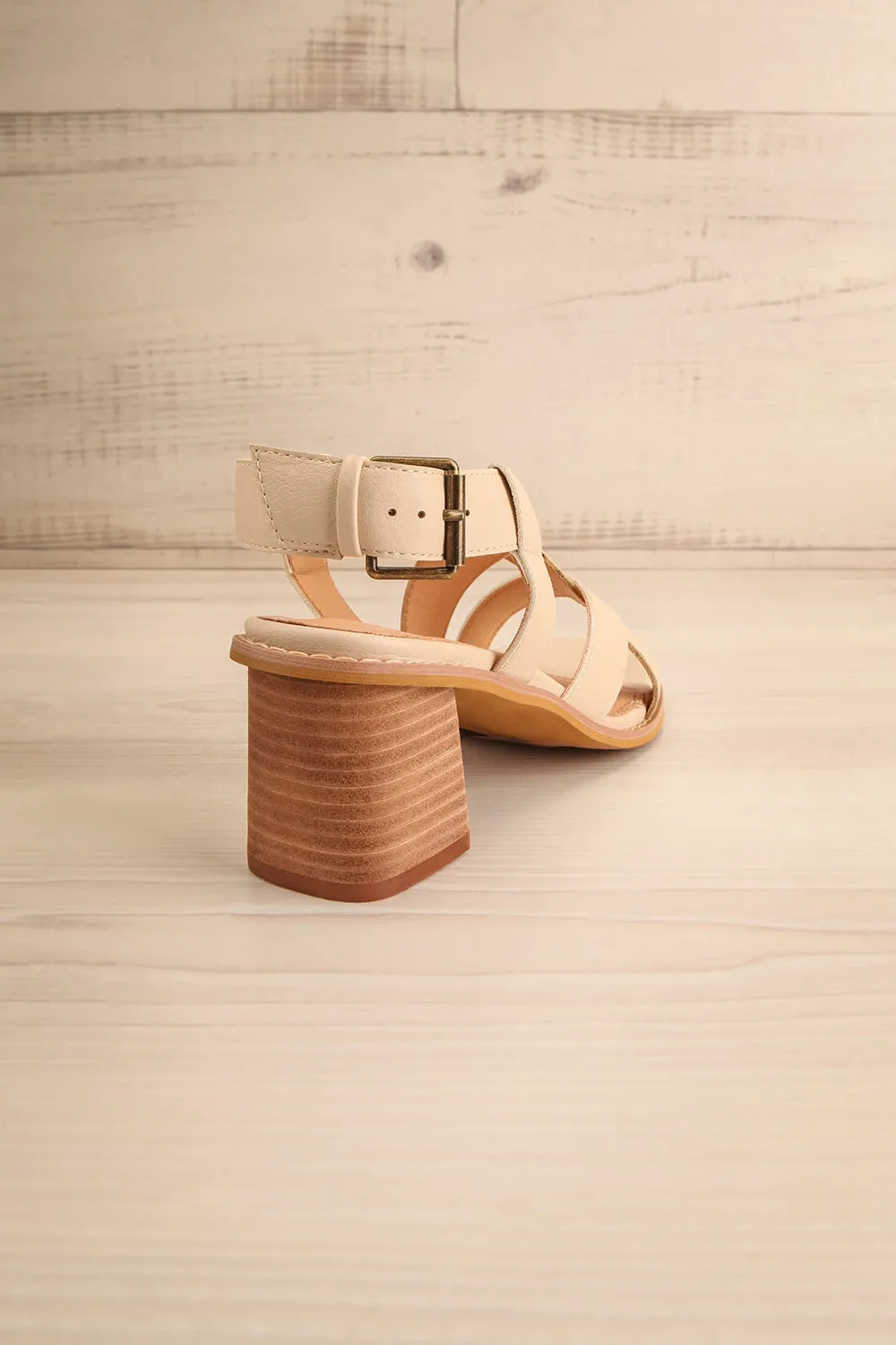 Puako | Beige Block Heel Sandals