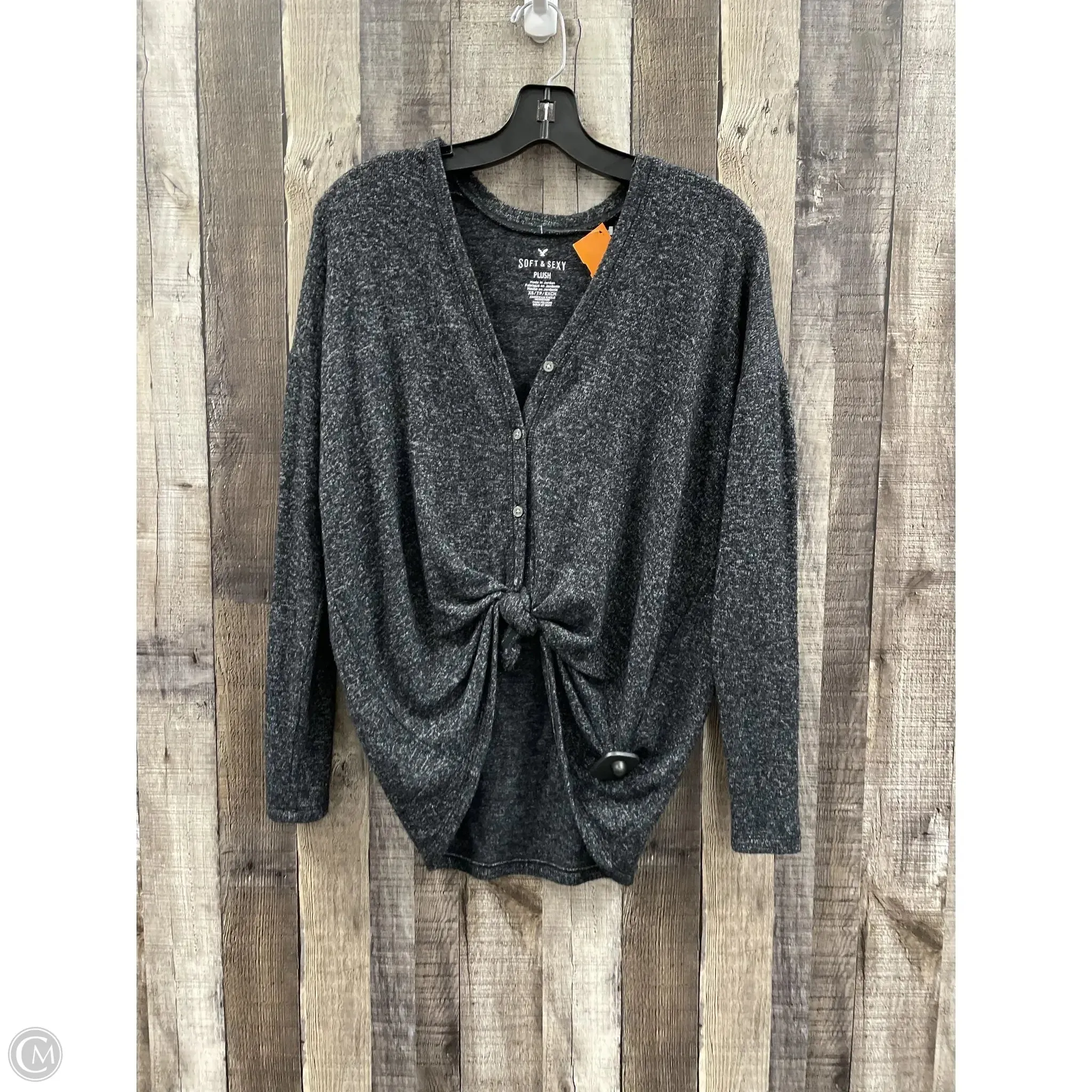 Sweater Cardigan By American Eagle In Grey, Size: Xs
